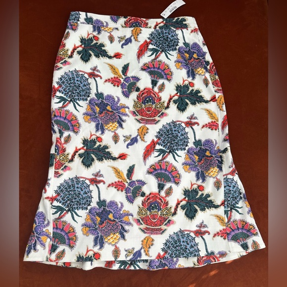 J. Crew Dresses & Skirts - J Crew Brand New With Tags Colorful Cotton Paisley Trumpet Skirt Size 6